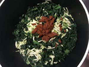 Adding paste to your veggies